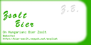 zsolt bier business card